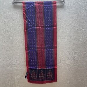 Vintage Oscar De La Renta Womens Scarf Silk Blend Thin‎ Rectangle 11"x56"